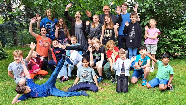 Gruppenbild beim Sommerfest der Ministranten 2024